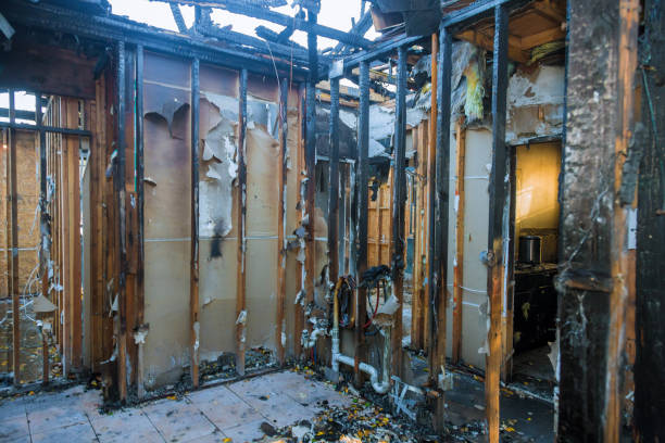 Professional Fire Damage Removal technician working in Cambridge, OH